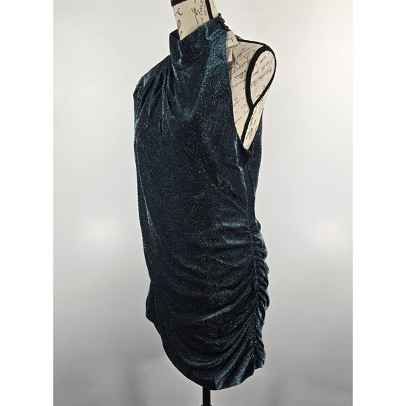 Choosy Women's Size XL Metallic Long Sleeve Open Shoulder Bodycon Dress NWT - Picture 2 of 11